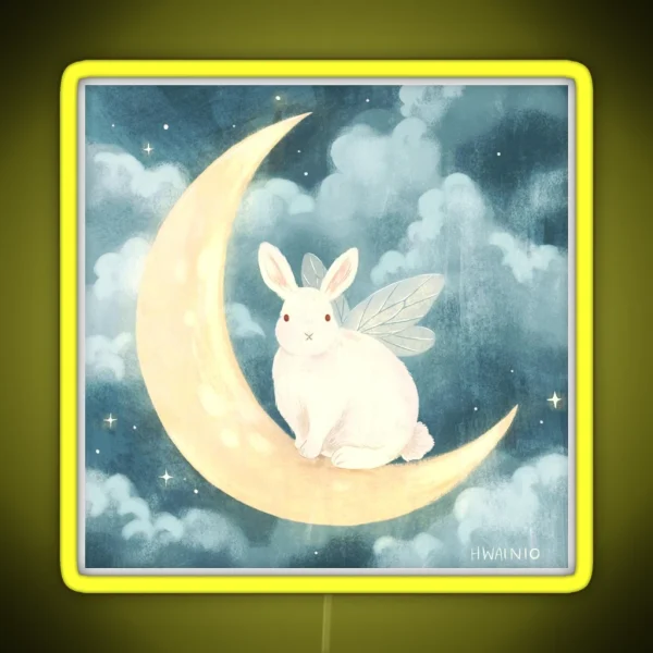 Moon Rabbit RGB Neon Sign