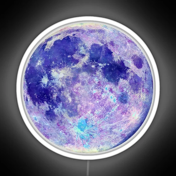 Moon Watercolor RGB Neon Sign