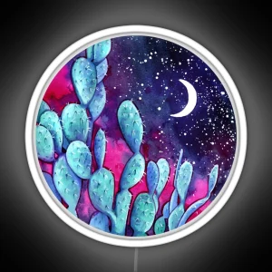 Moonlight Cactus Prickly Pear RGB Neon Sign