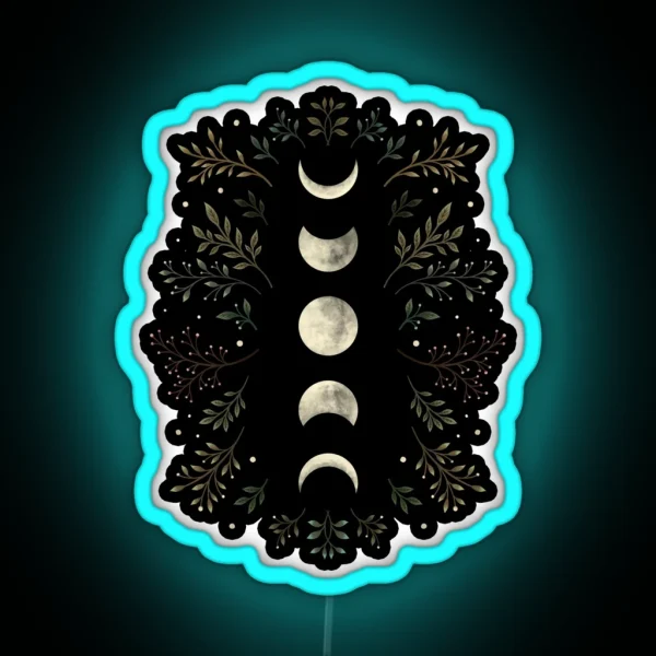 Moonlit Garden Olive Green RGB Neon Sign