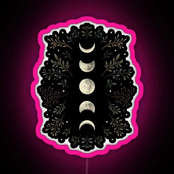 Moonlit Garden Olive Green RGB Neon Sign