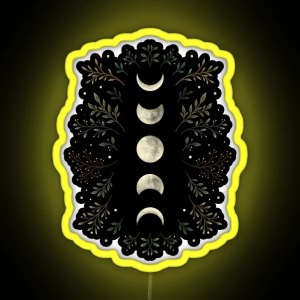 Moonlit Garden Olive Green RGB Neon Sign
