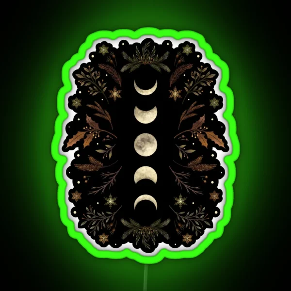 Moonlit Garden Winter Brown RGB Neon Sign