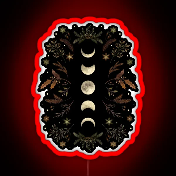 Moonlit Garden Winter Brown RGB Neon Sign