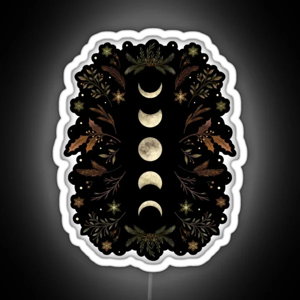 Moonlit Garden Winter Brown RGB Neon Sign