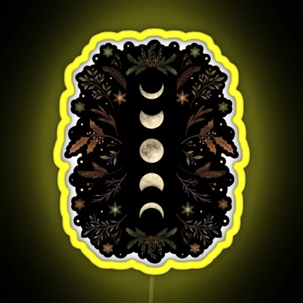 Moonlit Garden Winter Brown RGB Neon Sign