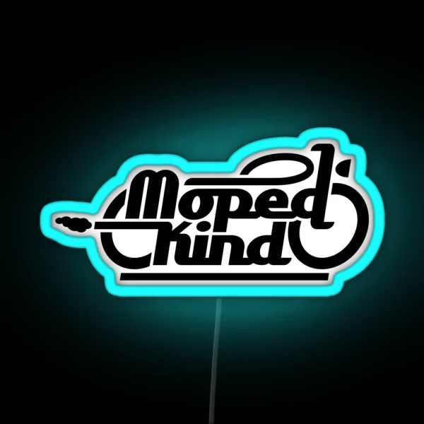 Moped Child Moped Child Black RGB Neon Sign