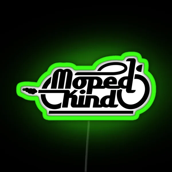 Moped Child Moped Child Black RGB Neon Sign