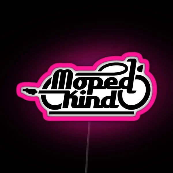 Moped Child Moped Child Black RGB Neon Sign