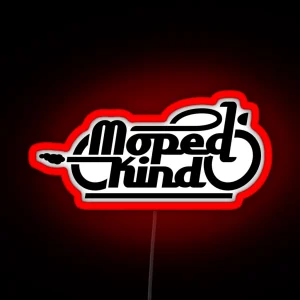 Moped Child Moped Child Black RGB Neon Sign