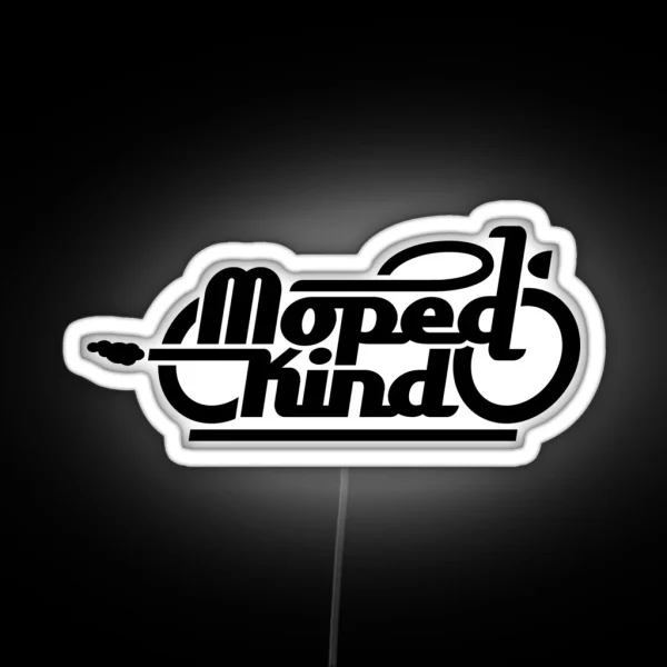 Moped Child Moped Child Black RGB Neon Sign