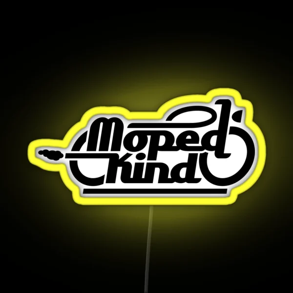 Moped Child Moped Child Black RGB Neon Sign