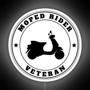 Moped Rider Veteran Antianeira RGB Neon Sign