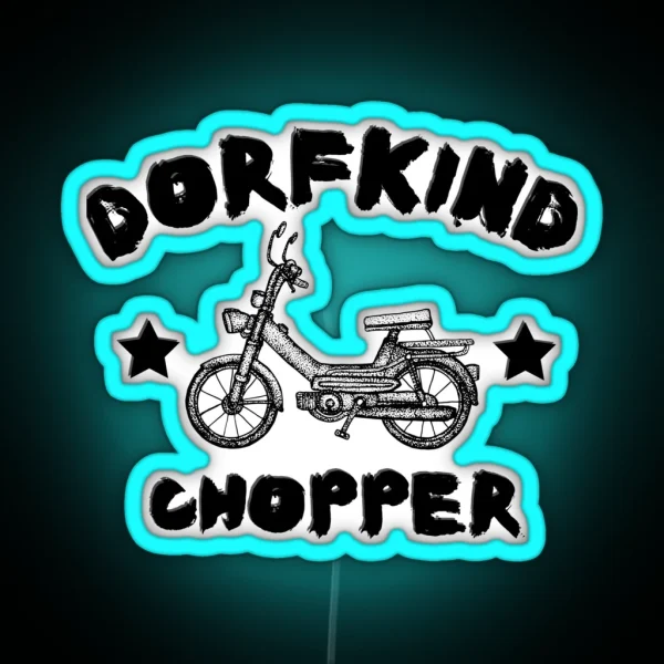 Moped Village Village Child Chopper Moped RGB Neon Sign