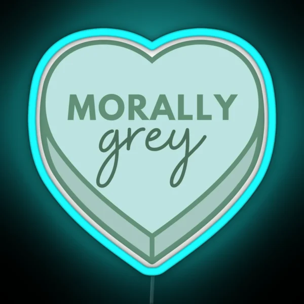 Morally Grey Hero Anti Hero Dark Romance Trope Bookish RGB Neon Sign