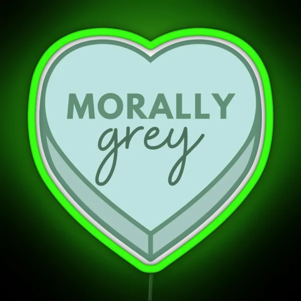 Morally Grey Hero Anti Hero Dark Romance Trope Bookish RGB Neon Sign