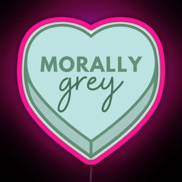 Morally Grey Hero Anti Hero Dark Romance Trope Bookish RGB Neon Sign