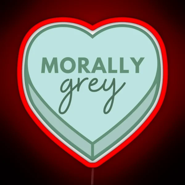 Morally Grey Hero Anti Hero Dark Romance Trope Bookish RGB Neon Sign