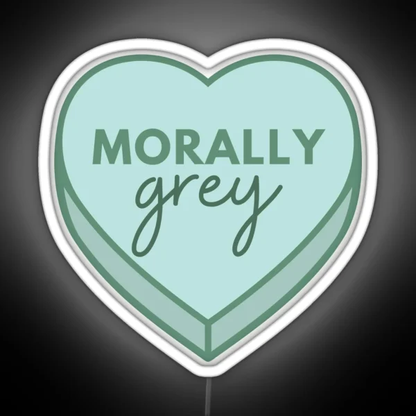 Morally Grey Hero Anti Hero Dark Romance Trope Bookish RGB Neon Sign