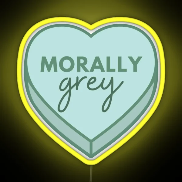Morally Grey Hero Anti Hero Dark Romance Trope Bookish RGB Neon Sign