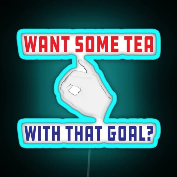 Morgan Soccer Celebration Cuppa Tea USA RGB Neon Sign