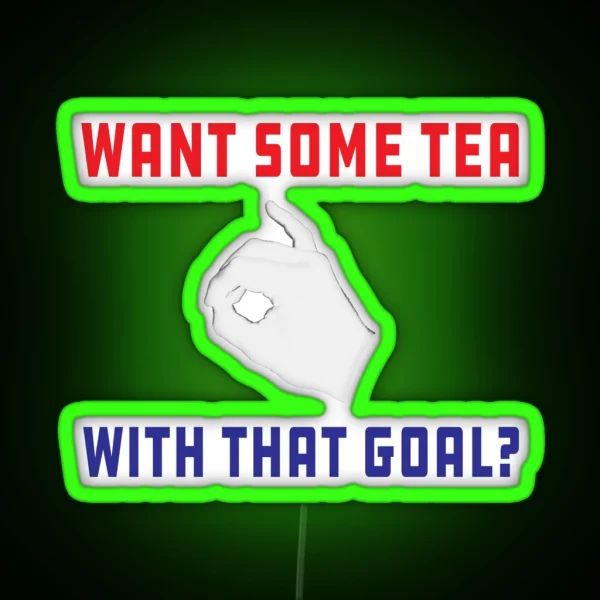 Morgan Soccer Celebration Cuppa Tea USA RGB Neon Sign