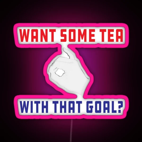Morgan Soccer Celebration Cuppa Tea USA RGB Neon Sign