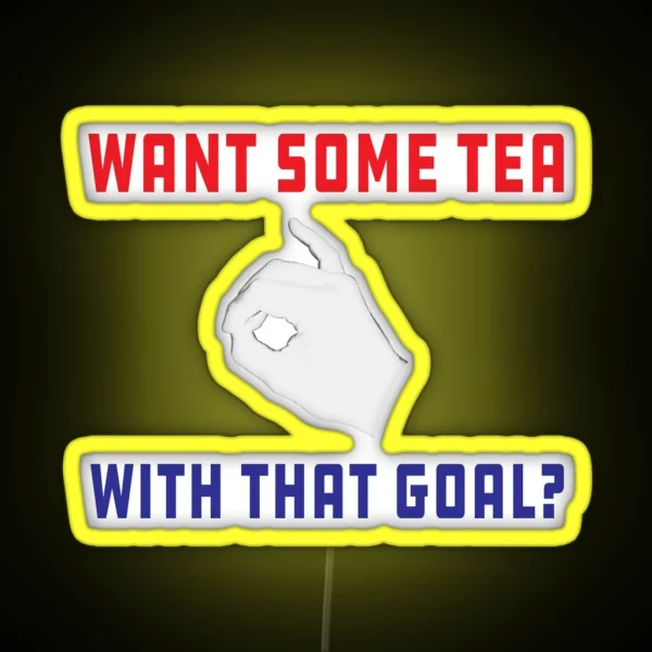 Morgan Soccer Celebration Cuppa Tea USA RGB Neon Sign