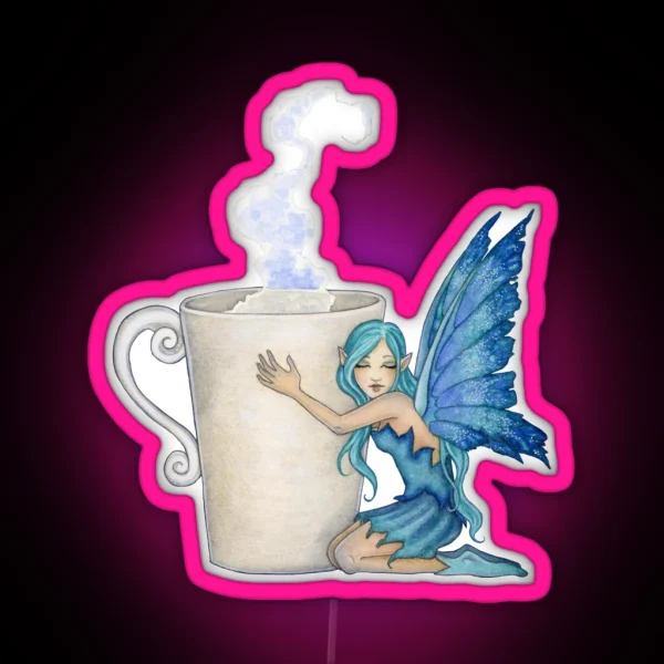 Morning Coffee Fairy RGB Neon Sign