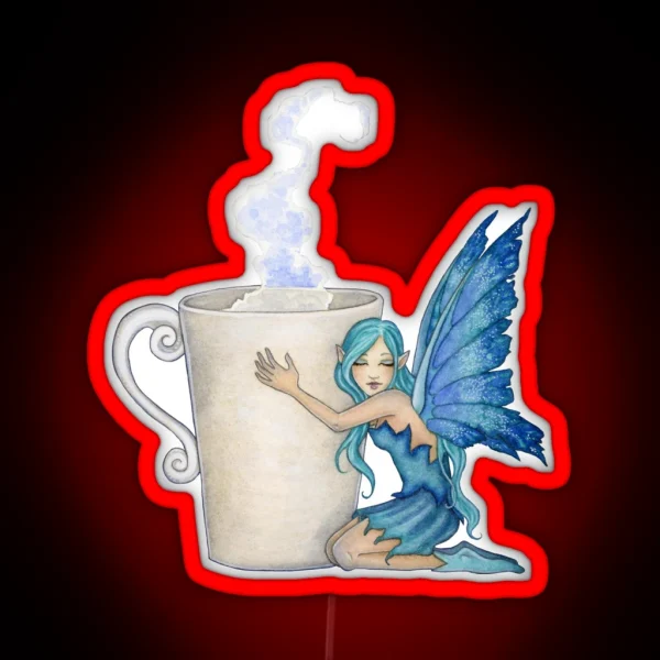 Morning Coffee Fairy RGB Neon Sign