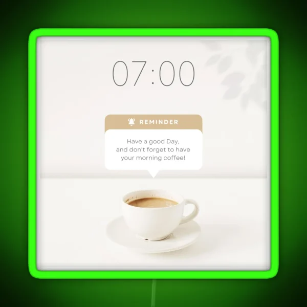 Morning Coffee RGB Neon Sign
