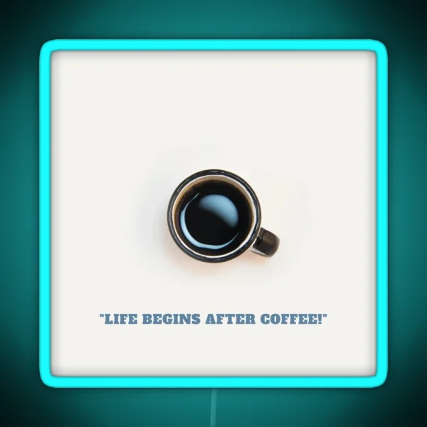Morning Cup Of Coffee RGB Neon Sign