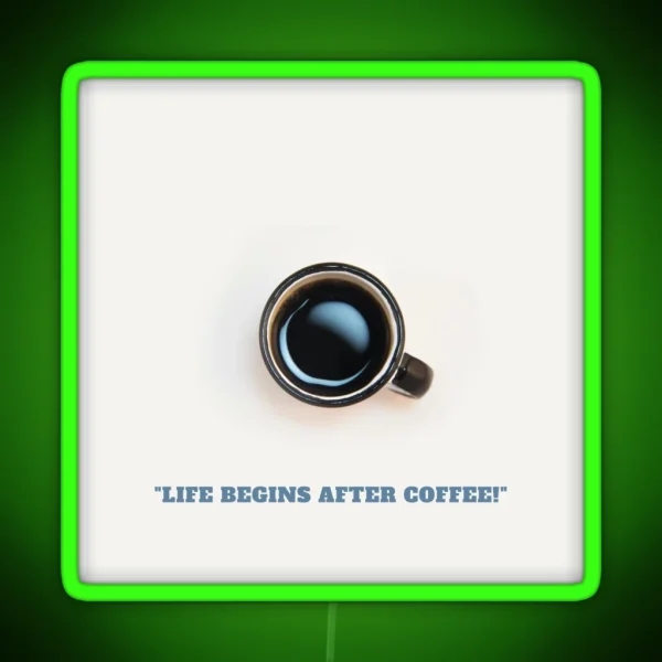 Morning Cup Of Coffee RGB Neon Sign
