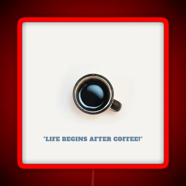Morning Cup Of Coffee RGB Neon Sign