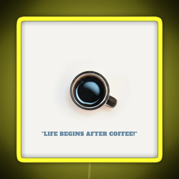 Morning Cup Of Coffee RGB Neon Sign