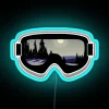 ski and snowboard goggles neon rgb dopyart blue