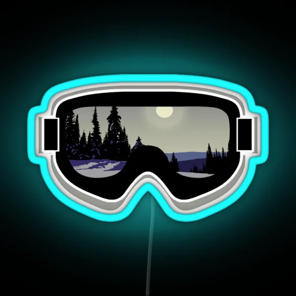 Morning Goggles 3 Ski And Snowboard Goggle Art Series RGB Neon Sign