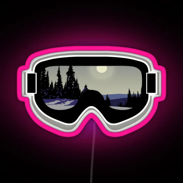 Morning Goggles 3 Ski And Snowboard Goggle Art Series RGB Neon Sign