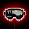 ski and snowboard goggle art series, neon rgb sign, dopeyart collection.