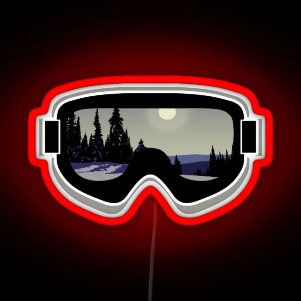 Morning Goggles 3 Ski And Snowboard Goggle Art Series RGB Neon Sign