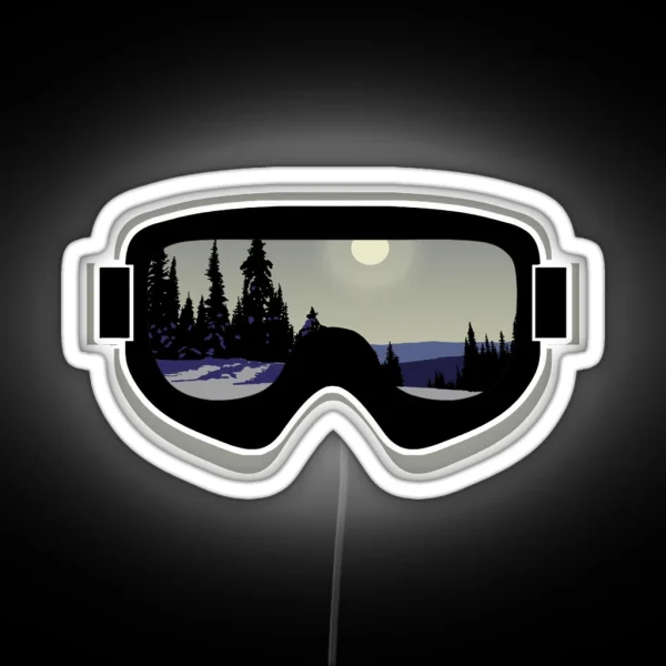 Morning Goggles 3 Ski And Snowboard Goggle Art Series RGB Neon Sign