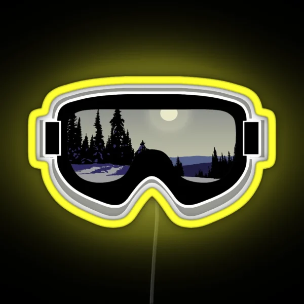 Morning Goggles 3 Ski And Snowboard Goggle Art Series RGB Neon Sign