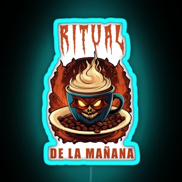 MORNING RITUAL COFFEE LOVERS RGB Neon Sign