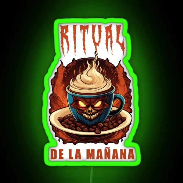 MORNING RITUAL COFFEE LOVERS RGB Neon Sign