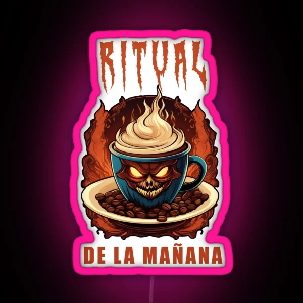 MORNING RITUAL COFFEE LOVERS RGB Neon Sign