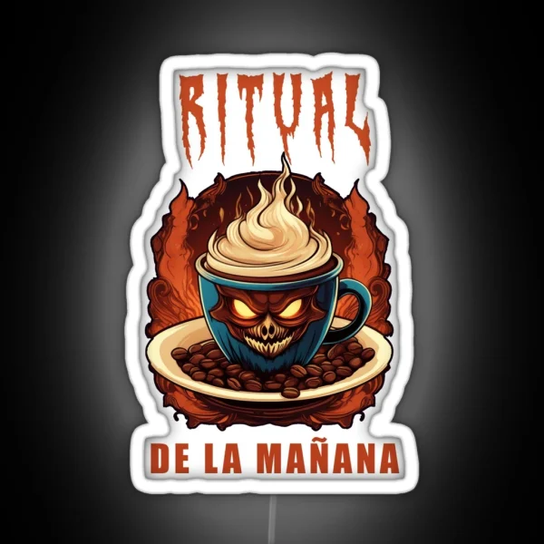 MORNING RITUAL COFFEE LOVERS RGB Neon Sign