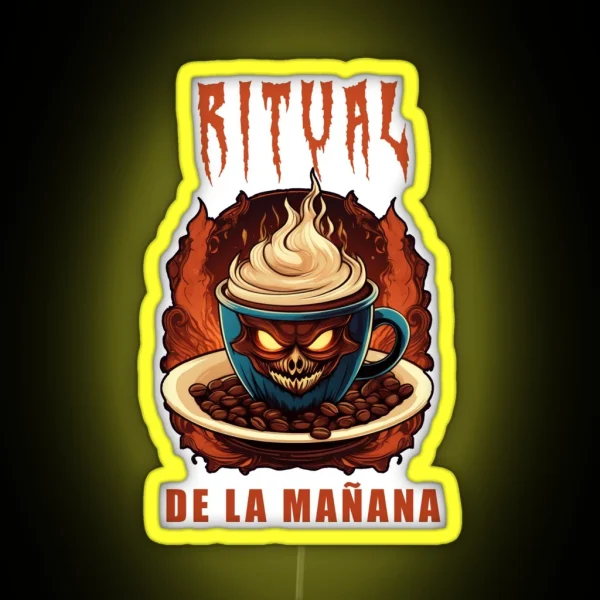 MORNING RITUAL COFFEE LOVERS RGB Neon Sign