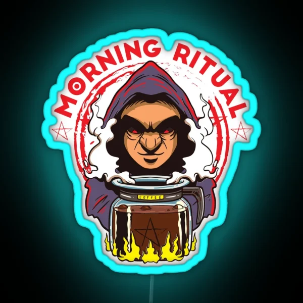 Morning Ritual Coffee RGB Neon Sign