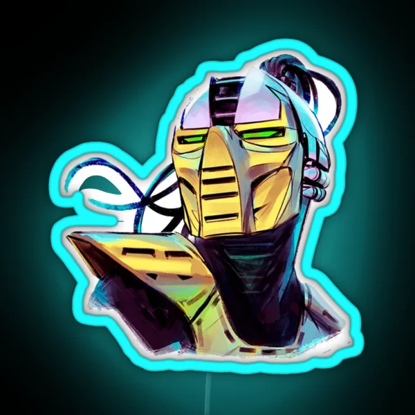 Mortal Kombat Cyrax Minimal Art RGB Neon Sign