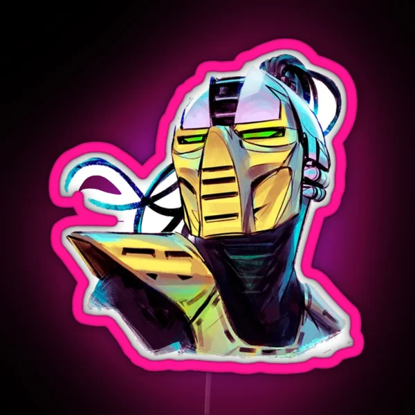 Mortal Kombat Cyrax Minimal Art RGB Neon Sign